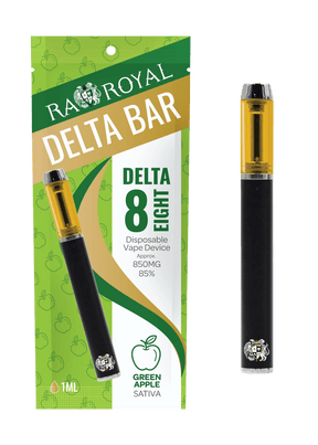 R.A. Royal Delta-8 Vape Pen: Green Apple Sativa Bar