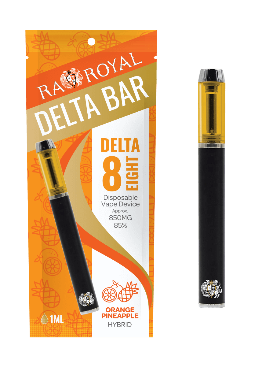R.A. Royal Delta-8 Vape Pen: Orange Pineapple Hybrid Bar