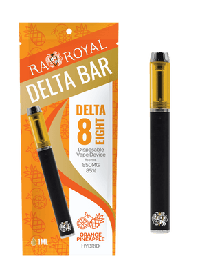 R.A. Royal Delta-8 Vape Pen: Orange Pineapple Hybrid Bar