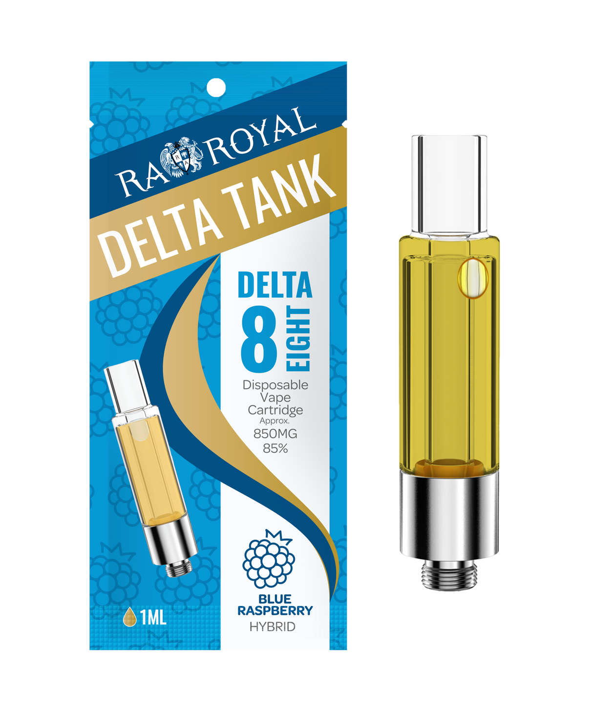 R.A. Royal Delta-8 Vape Tank: Blue Raspberry Hybrid