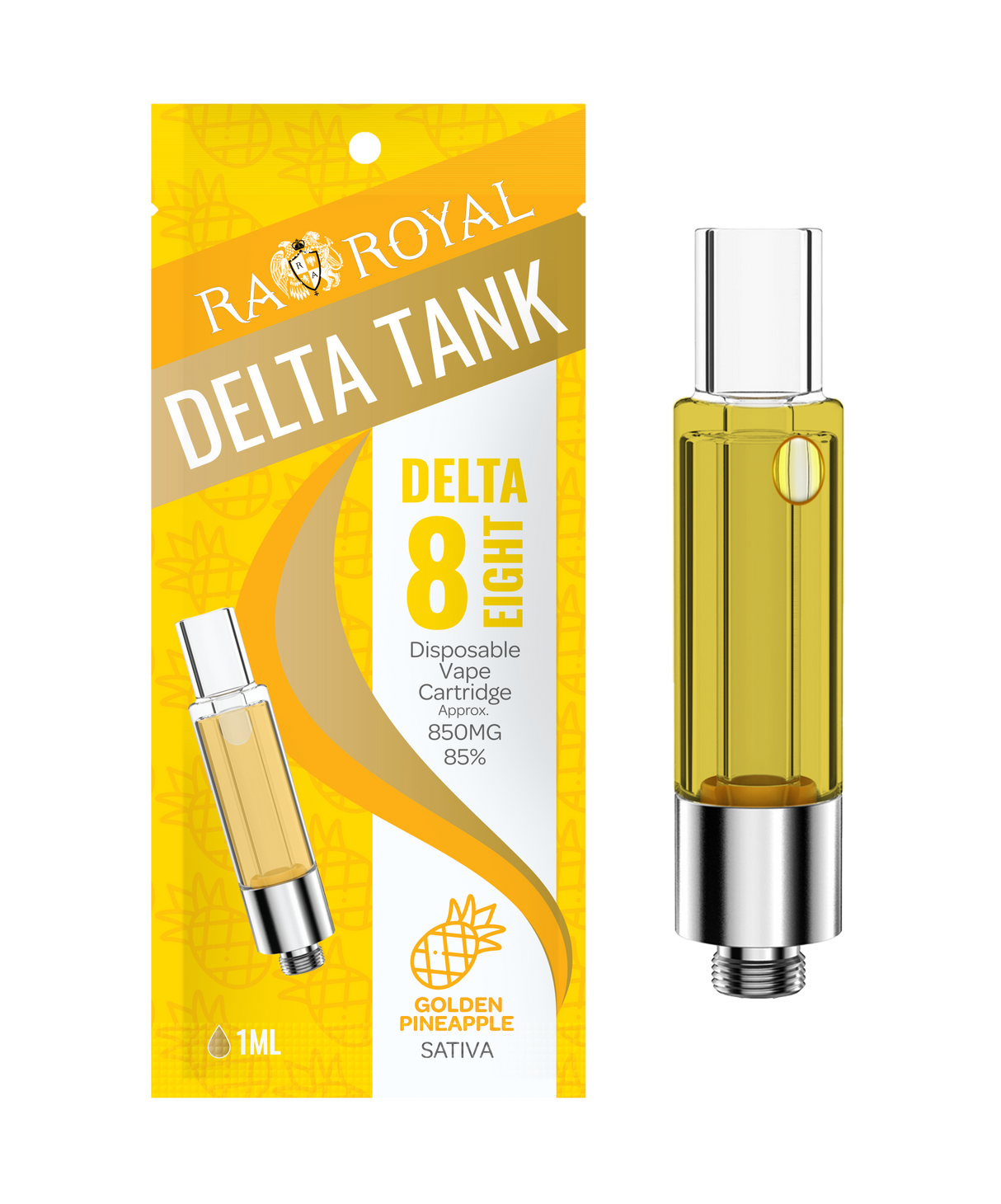 R.A. Royal Delta-8 Vape Tank: Golden Pineapple Sativa