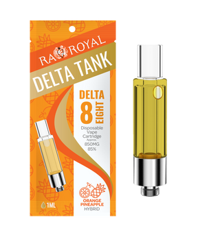 R.A. Royal Delta-8 Vape Tank: Orange Pineapple Hybrid