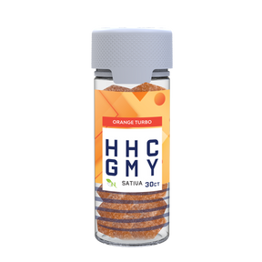 A Gift From Nature HHC Sativa Gummy Jar Orange Turbo