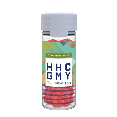 Our HHC Indica Strawberry Gummies.