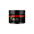 A black, glossy jar of R.A. Royal CBD muscle cream.