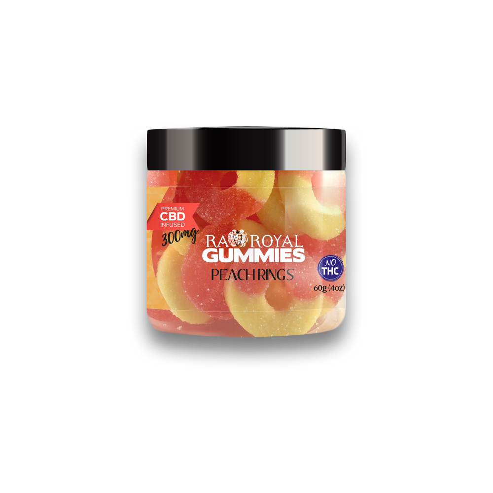 Our CBD Hemp Peach Gummies.