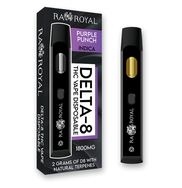R.A. Royal Delta-8 Vape  Purple Punch Indica | 1800MG Disposable  RA Royal