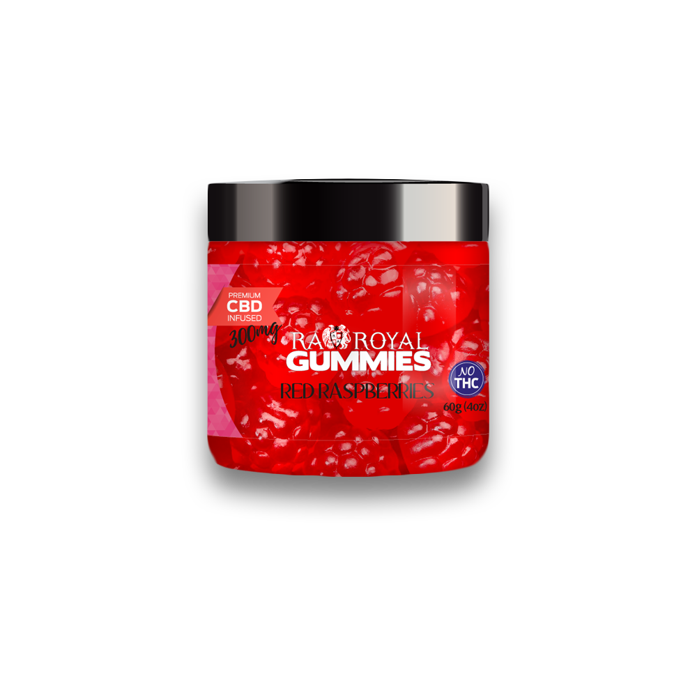 R.A. Royal Gummies: CBD Red Raspberry Gummy Jar (300 MG)