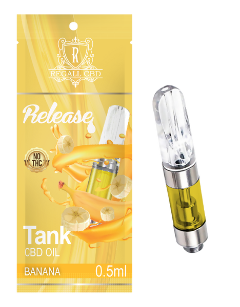 Regall CBD Vape Tank Banana – 70MG | 0.5ML 510 Cartridge – RA Royal