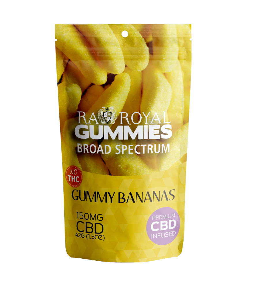 Our Broad-Spectrum CBD Banana Gummies.