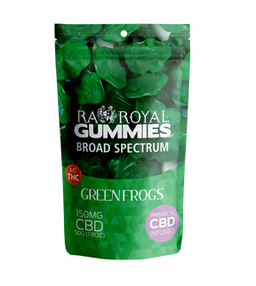 R.A. Royal Gummies: Broad Spectrum CBD Green Frog Gummy Pouch (150MG)