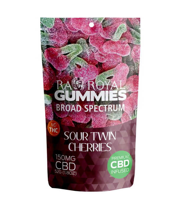 Our Broad-Spectrum CBD Sour Cherry Gummies.