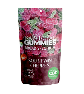 R.A. Royal Gummies: Broad Spectrum CBD Sour Cherry Gummy Pouch (150MG)