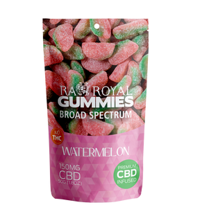 R.A. Royal Gummies: Broad Spectrum CBD Watermelon Gummy Pouch (150MG)