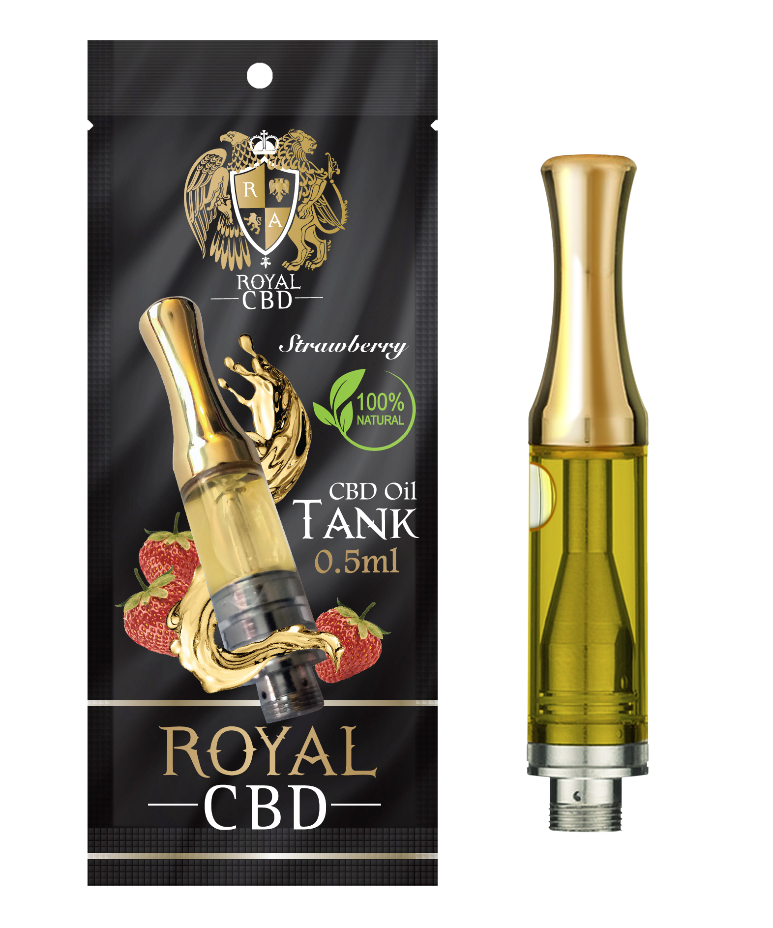 R.A. Royal Strawberry CBD Vape Tank 100MG | 510 Thread Compatible RA Royal R.A. Royal Strawberry CBD Vape Tank 100MG | 510 Thread Compatible RA Royal