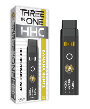 HHC Three-in-One Disposable Vape: Banana Runtz (3000 MG)