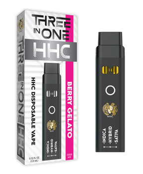 HHC Three in One Disposable Vape: Berry Gelato (3000 MG)