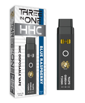 HHC Three in One Disposable Vape: Blue Raspberry (3000 MG)