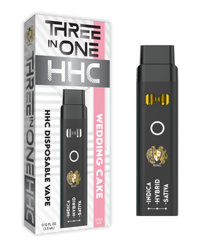 HHC Three in One Disposable Vape: Wedding Cake (3000 MG)