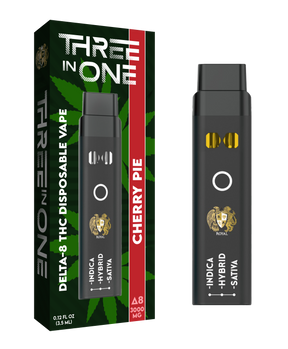 Delta-8 Three-in-One Disposable Vape: Cherry Pie (3000 MG)